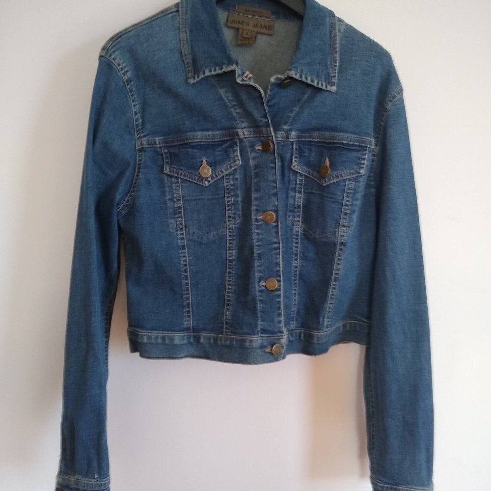 Ladies SZ S Jones Jeans Denim Trucker Jacket